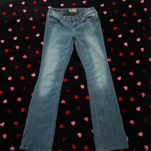 darkwashed flare jeans